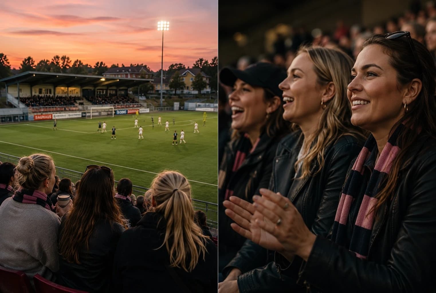 Supportrar på läktaren